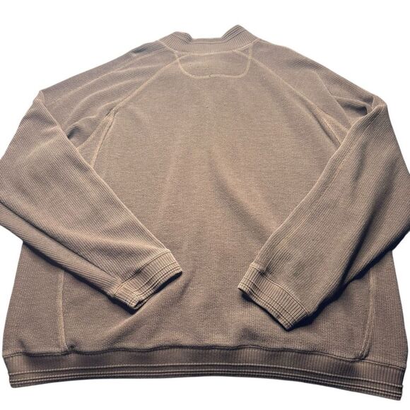 Vintage Tommy Bahama Full Zip Sweater Mens XXL Mock Nexk Brown - Picture 2 of 8